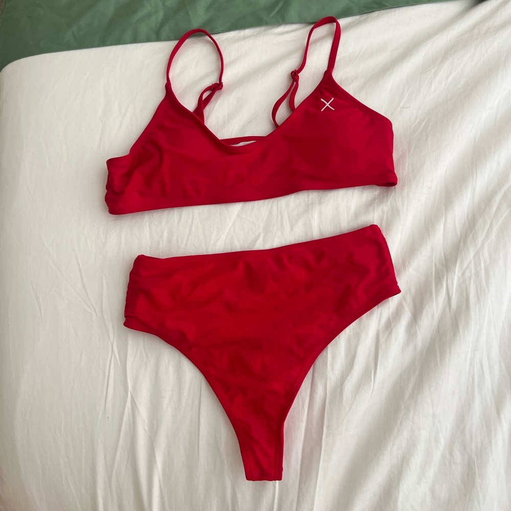 Boutine LA red bikini set size medium.